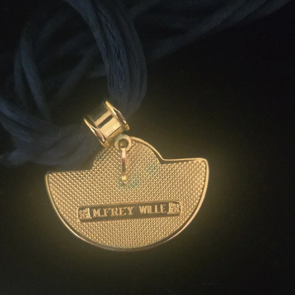 Frey Wille Blue and Gold Pendant Necklace - Picture 3 of 5